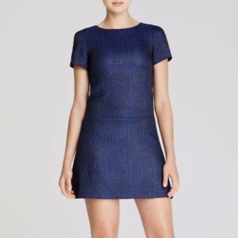 alice + olivia drop-waist cocktail dress